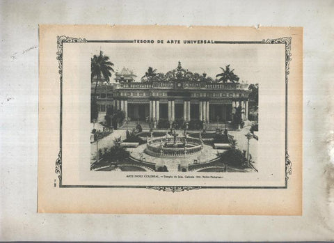 Lamina 124: Templo de Jain, Calcuta de arte indio colonial