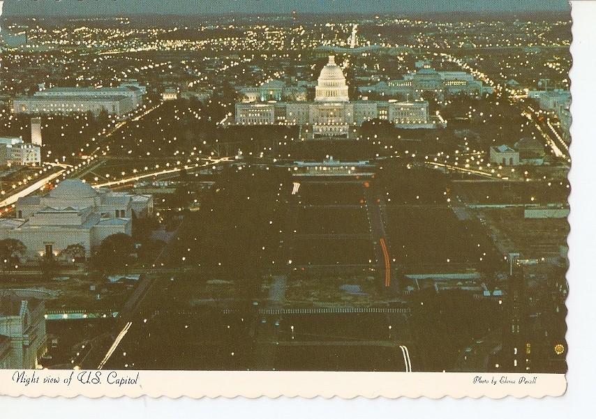 Postal 036817 : Night view of U.S. Capitol