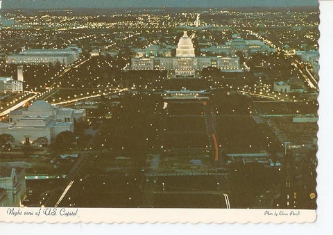 Postal 036817 : Night view of U.S. Capitol