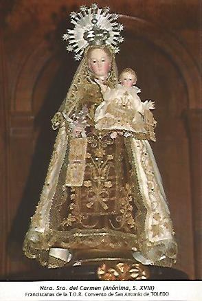 POSTAL 54601: Virgen del Carmen siglo XVIII. Toledo