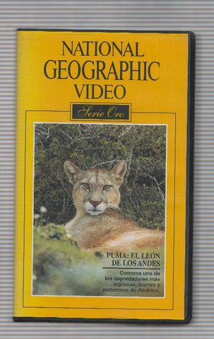 Pelicula VHS: NATIONAL GEOGRAPHIC, Serie Oro - Numero 03: Puma: El Leon de los Andes