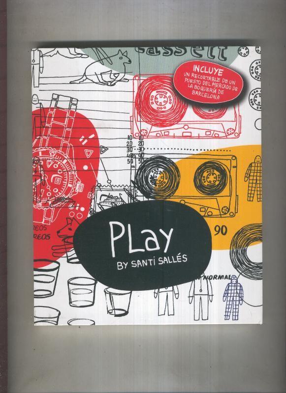 Play con recortable puesto del mercado de la boqueria de barcelona