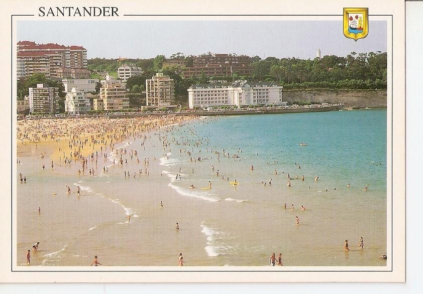 Postal 043213 : Santander (Cantabria). Sardinero 2a; playa desde Piquio