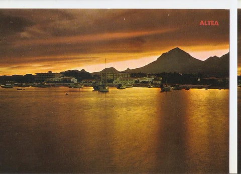Postal 045995 : Altea (Alicante). Puesta de Sol desde el puerto
