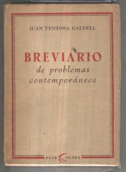 Breviario de problemas contemporaneos (cubierta estropeada lado lomo)