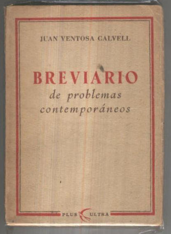 Breviario de problemas contemporaneos (cubierta estropeada lado lomo)