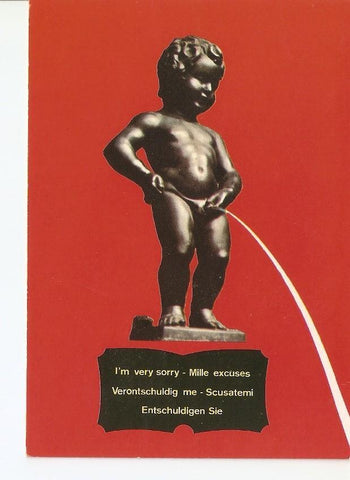 Postal 028046 : Souvenir de Bruxelles, Postal de disculpa