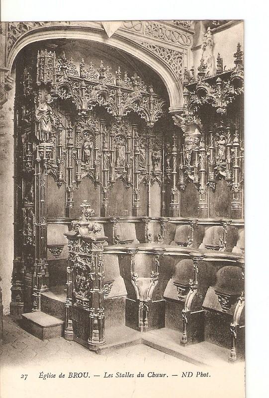 Postal 027871 : Eglise de Brou, Les Stalles du Choeur
