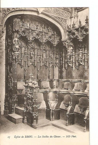 Postal 027871 : Eglise de Brou, Les Stalles du Choeur