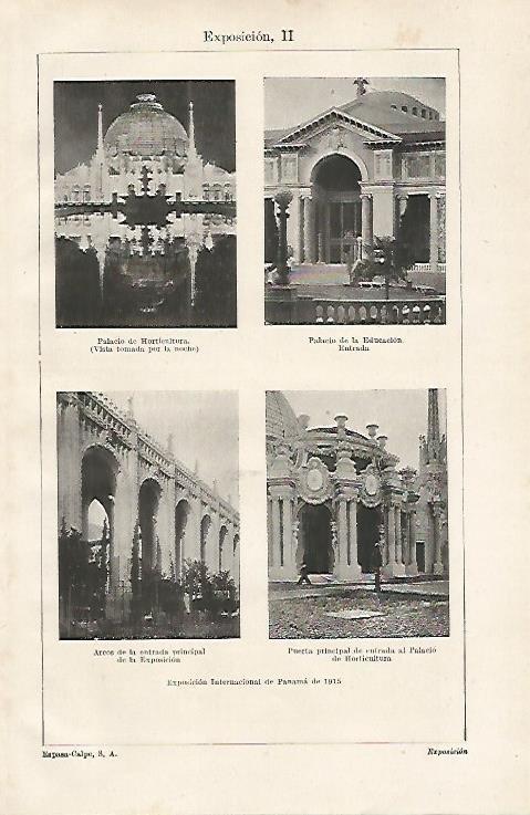 LAMINA ESPASA 16468: Exposicion Internacional de Panama de 1915