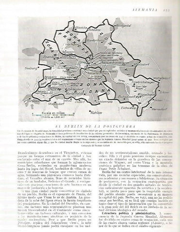 LAMINA 3172: ALEMANIA. Mapa de Berlin de la Postguerra.1952
