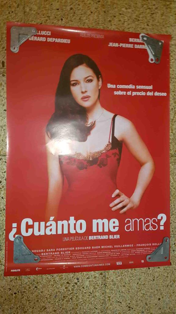 Poster de cine: Cuanto me amas - Bertrand Blier, Monica Bellucci