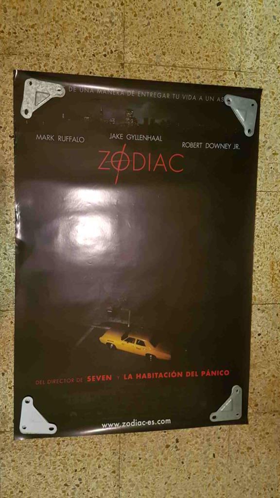Poster de cine: Zodiac con Robert Downey Jr, Mark Ruffalo
