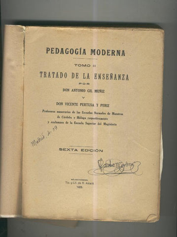 Pedagogia Moderna tomo II: Tratado de la enseñanza