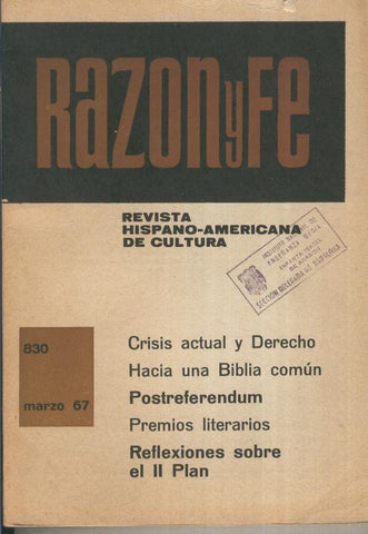 Razon y Fe marzo 1967