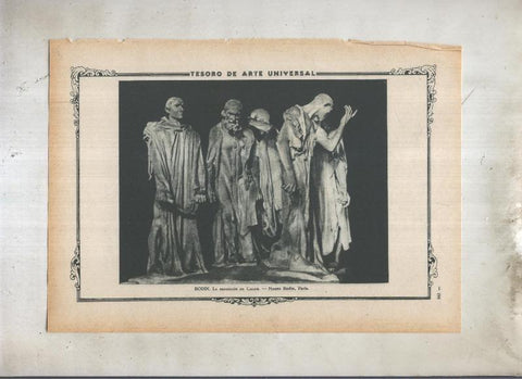 Lamina 156: La rendicion de Calais de Rodin