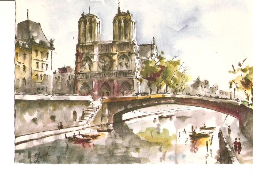 Postal 035844 : Paris. Notre Dame et la Seine