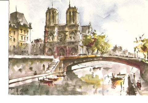 Postal 035844 : Paris. Notre Dame et la Seine