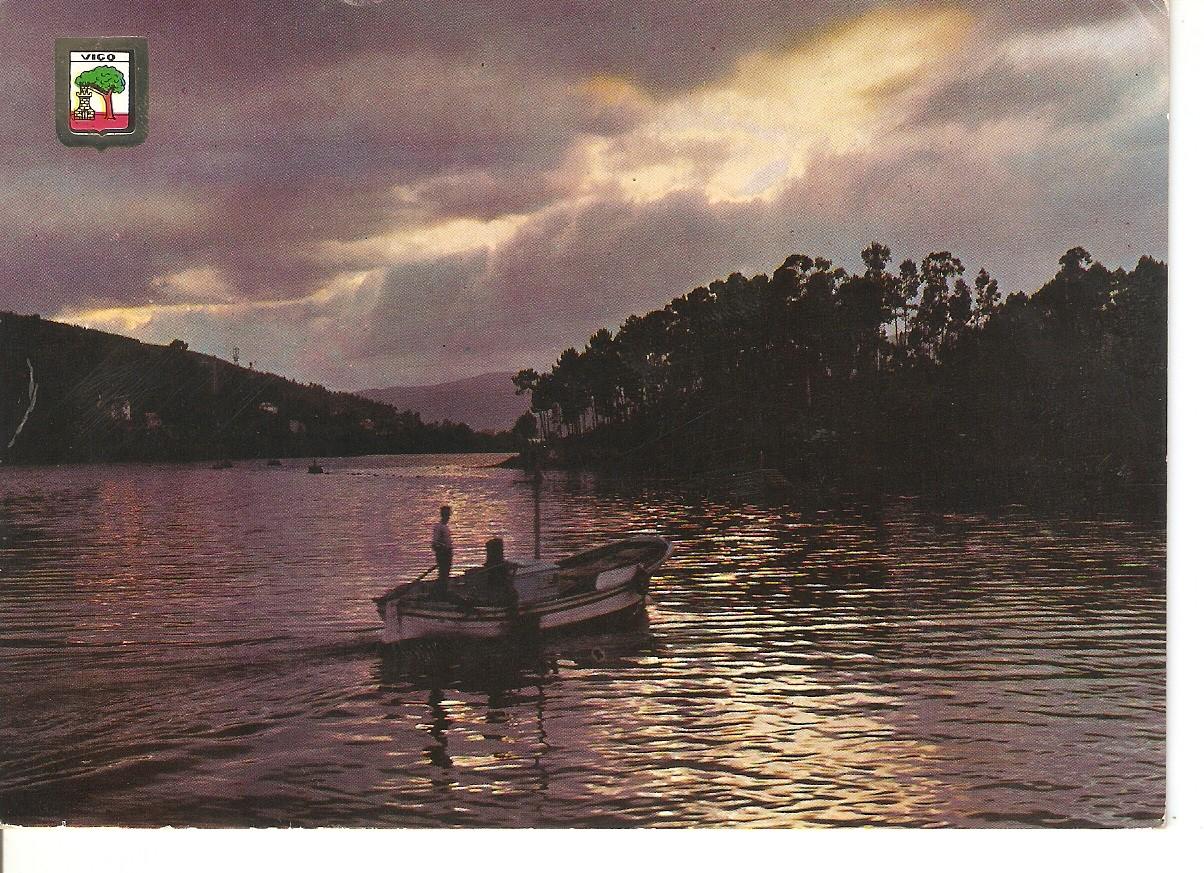 Postal 037672 : Ria de Vigo. Atardecer en Redondela