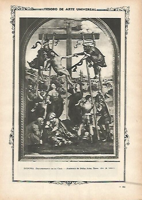 LAMINA 1456. SODOMA. Descendimiento de la cruz