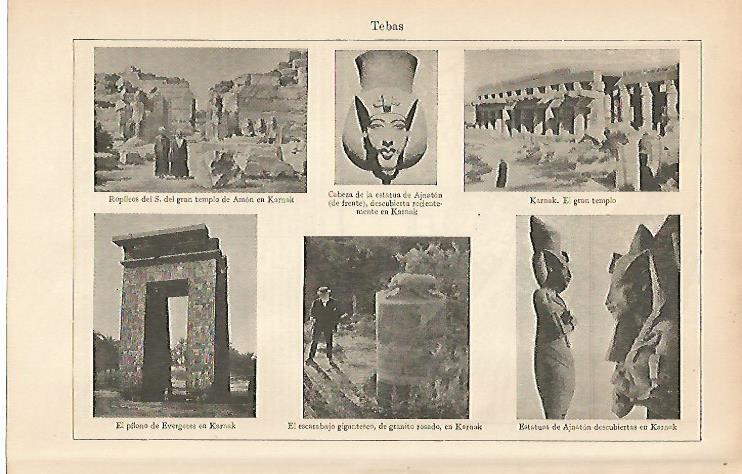 LAMINA ESPASA 5857: Restos arqueologicos de Tebas Egipto