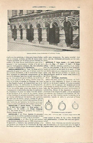 LAMINA ESPASA 6998: Columnas de las Casas Consistoriales de La Rochele Francia