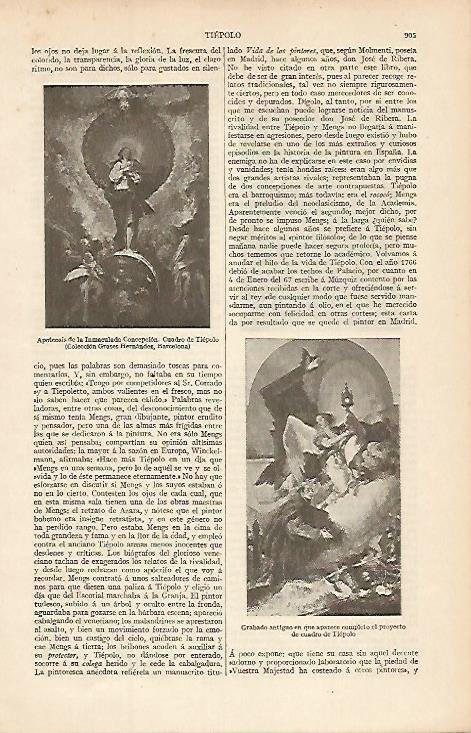 LAMINA ESPASA 8418: Appoteosis de la Inmaculada Concepcion de Tiepolo