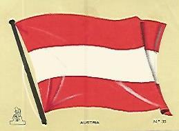 CROMO COLECCION UNIVERSAL 1910: BANDERA AUSTRIA. Numero 35