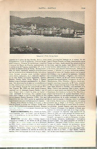 LAMINA ESPASA 9821: Vista general de Bastia Francia