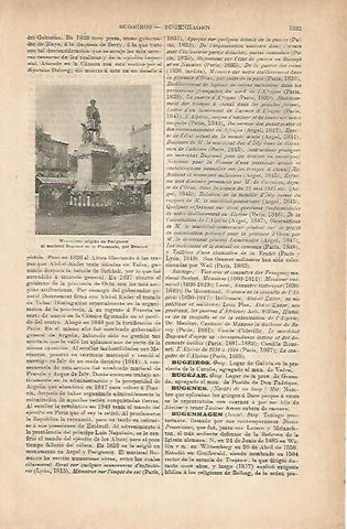 LAMINA ESPASA 11881: Monumento al mariscal Bugeaud en Perigueux