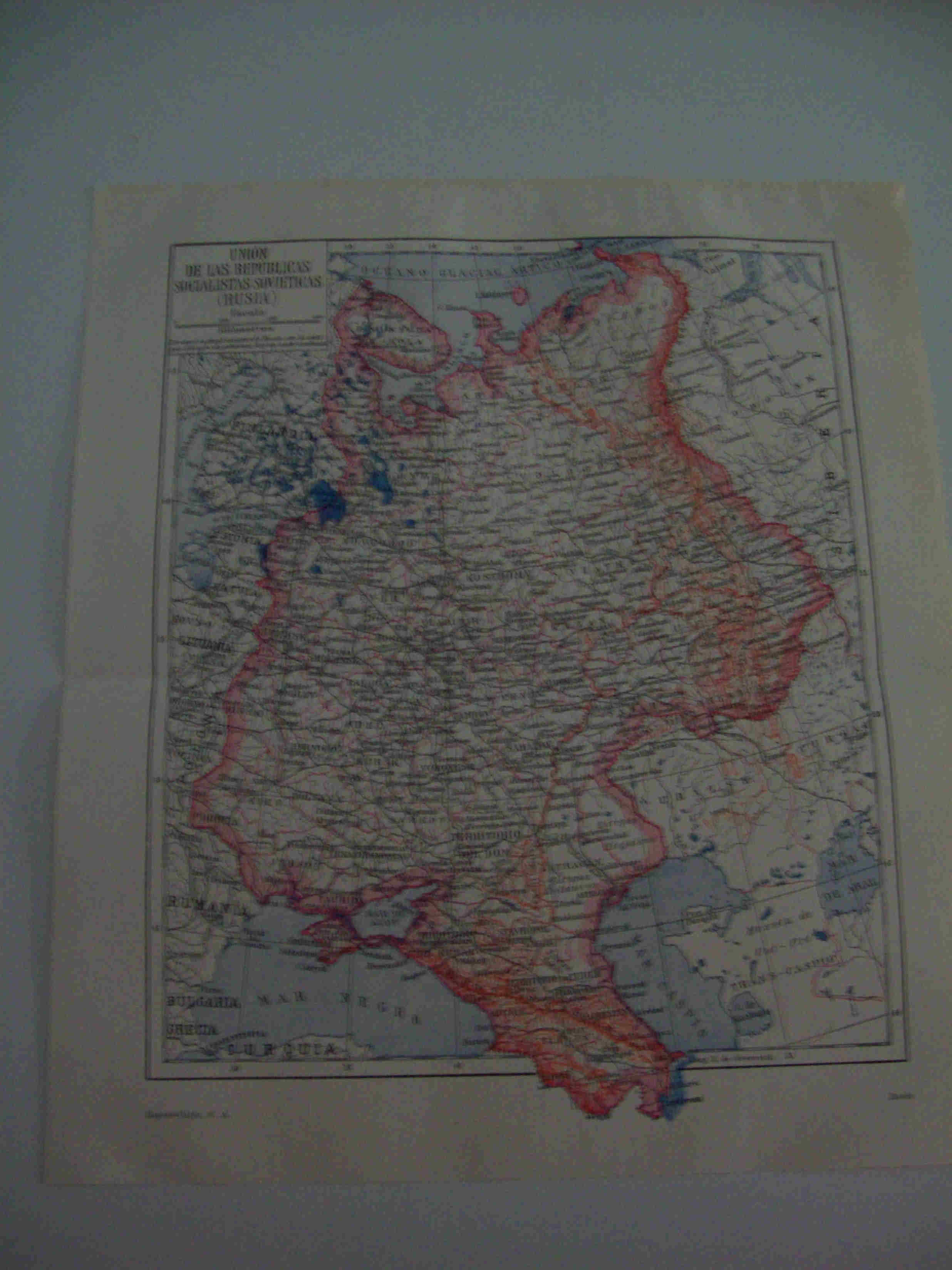 LAMINA ESPASA 17067: Mapa de la URSS