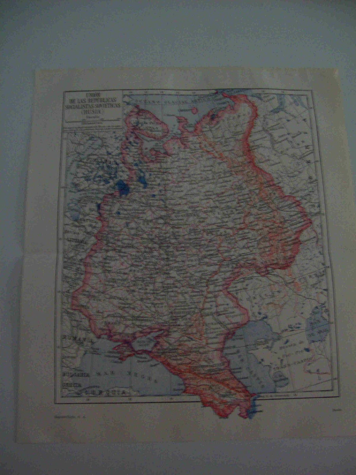 LAMINA ESPASA 17067: Mapa de la URSS