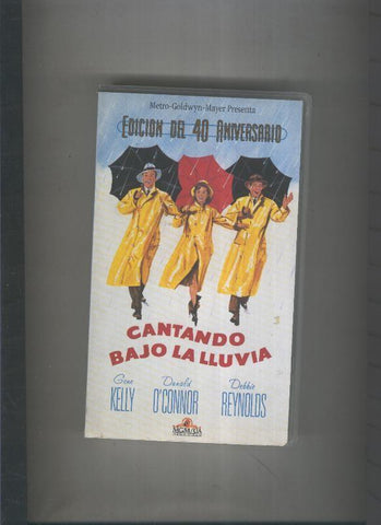 Video VHS: Cantando bajo la lluvia (Gene Kelly-Debiie Reynolds)
