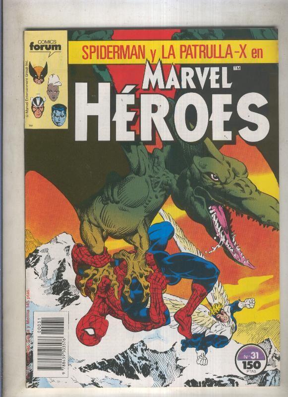 Marvel Heroes numero 31: Spiderman y La Patrulla X (numerado 3 en trasera)