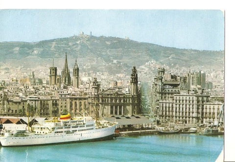 Postal 041505 : Barcelona. Puerto Catedral Via Layetana y Correos