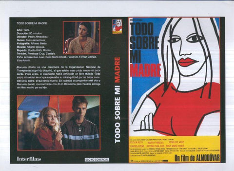 Caratula cine 30x22 cm: Todo sobre mi madre y Rebelion en la granja