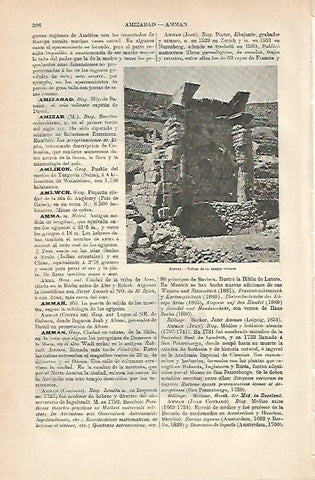 LAMINA ESPASA 5523: Ruinas de templo romano en Amman Jordania