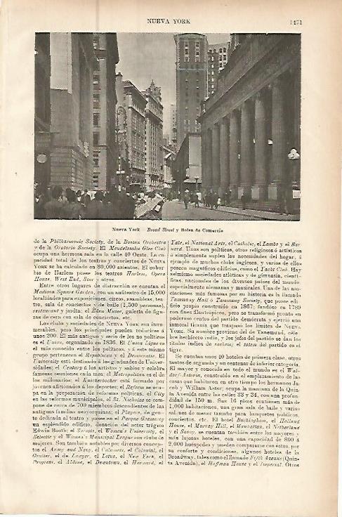 LAMINA ESPASA 9623: Broad Street y Bolsa de Nueva York