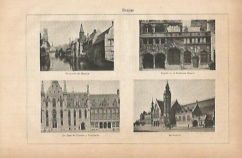 LAMINA ESPASA 11800: Panoramicas de Brujas Belgica