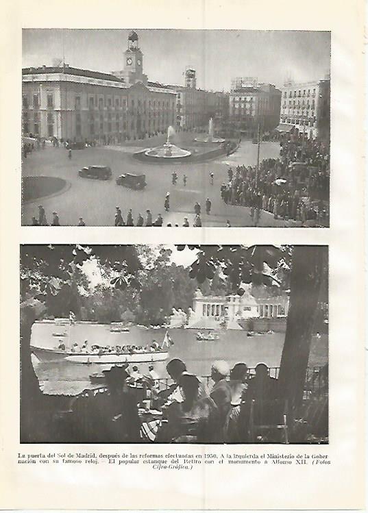 LAMINA GEOGRAFIA 0405: Puerta del Sol y el Retiro en Madrid