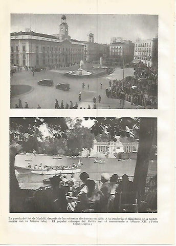 LAMINA GEOGRAFIA 0405: Puerta del Sol y el Retiro en Madrid