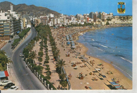 Postal 011949: Parque de Colon y Playa Poniente de Benidorm,alicante