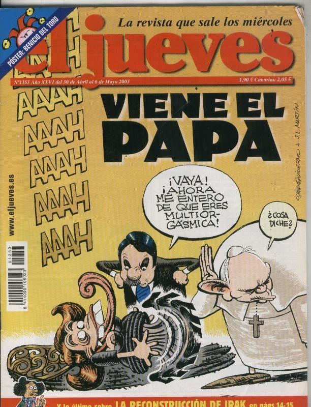 El Jueves revista semanal numero 1353: poster Benicio del Toro