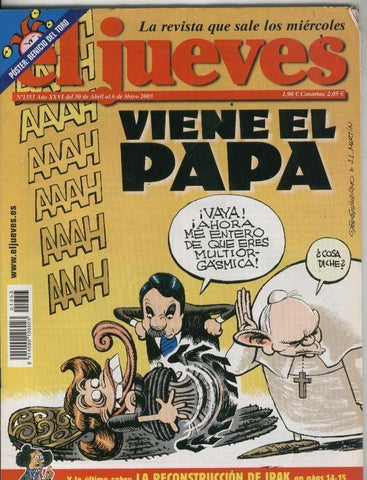 El Jueves revista semanal numero 1353: poster Benicio del Toro