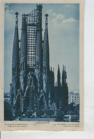 Postal B/N 0410 : Sagrada Familia de Barcelona