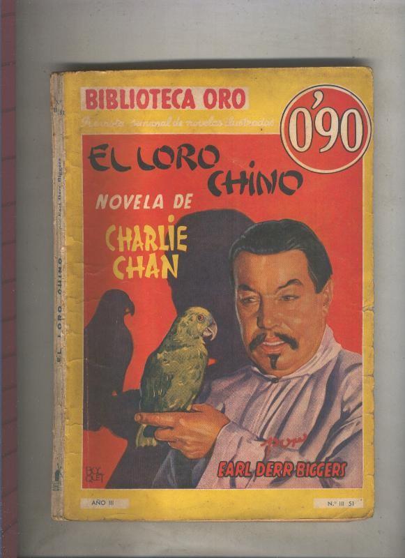 Biblioteca Oro de 0,90 pts numero III 51: Charlie Chan: el loro chino