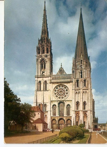 Postal 033775 : Chartres (Eure-et-Loir). La Cathedrale façade principale