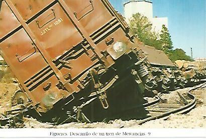 POSTAL 55135: Descarrilamiento tren mercancias. Figueres 1993