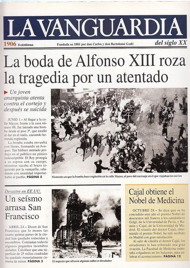 LA VANGUARDIA año 1906. Atentado en la boda de Alfonso XIII