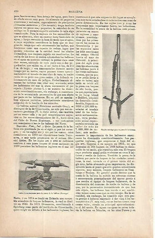 LAMINA ESPASA 9712: Harpon para la pesca de ballenas
